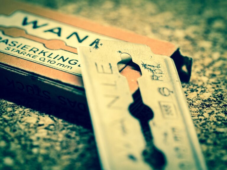 Ritratto di lame affilate su un tavolo, simbolo di cura nella potatura delle piante.