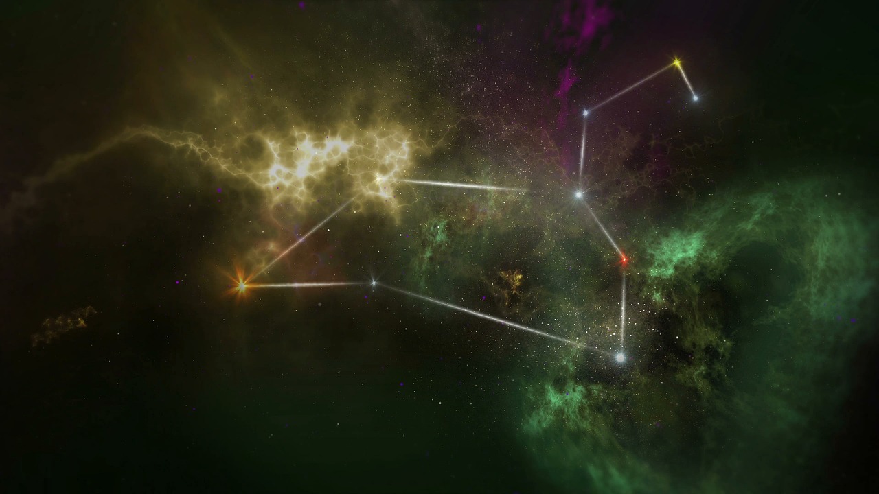 Oroscopo Leone 2026: simbolo del Leone con stelle e colori vivaci, rappresenta energia e passione.