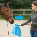 Procedura corretta per abituare il cavallo ai rifiuti rumorosi: la sequenza meno stressante da adottare