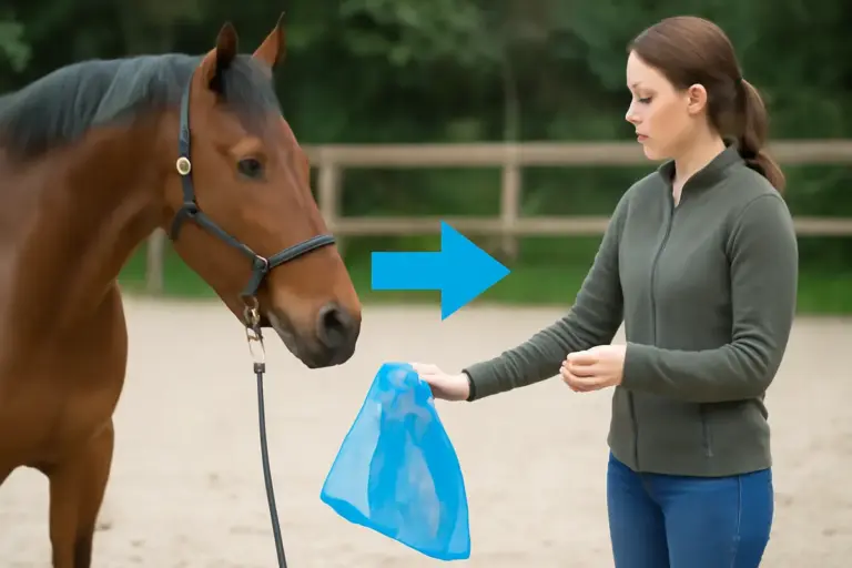 Procedura corretta per abituare il cavallo ai rifiuti rumorosi: la sequenza meno stressante da adottare