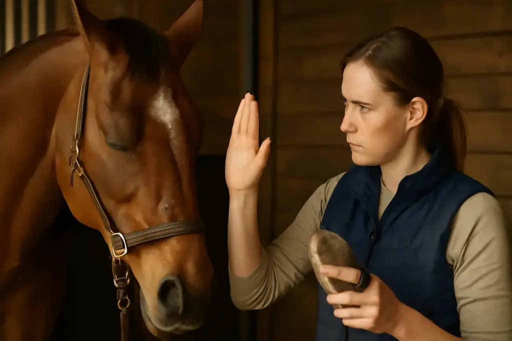 Come interpretare il linguaggio del corpo del cavallo durante la toelettatura? Il segnale che ti dice quando fermarti